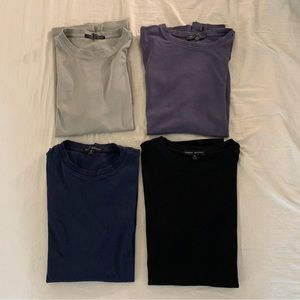 Robert Barakett Crewneck Tee 100% Pima Cotton Medium -  Set of 4